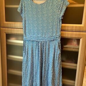 Boden Blue and White Patterned Dress